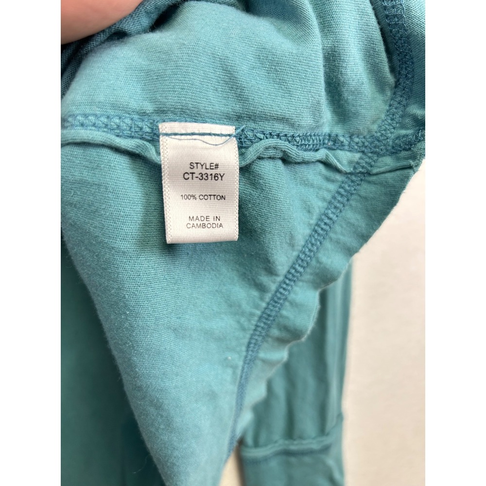 ZENANA Teal Long Sleeve Henley Button Up Casual Tunic Top Size L - Picture 6 of 9